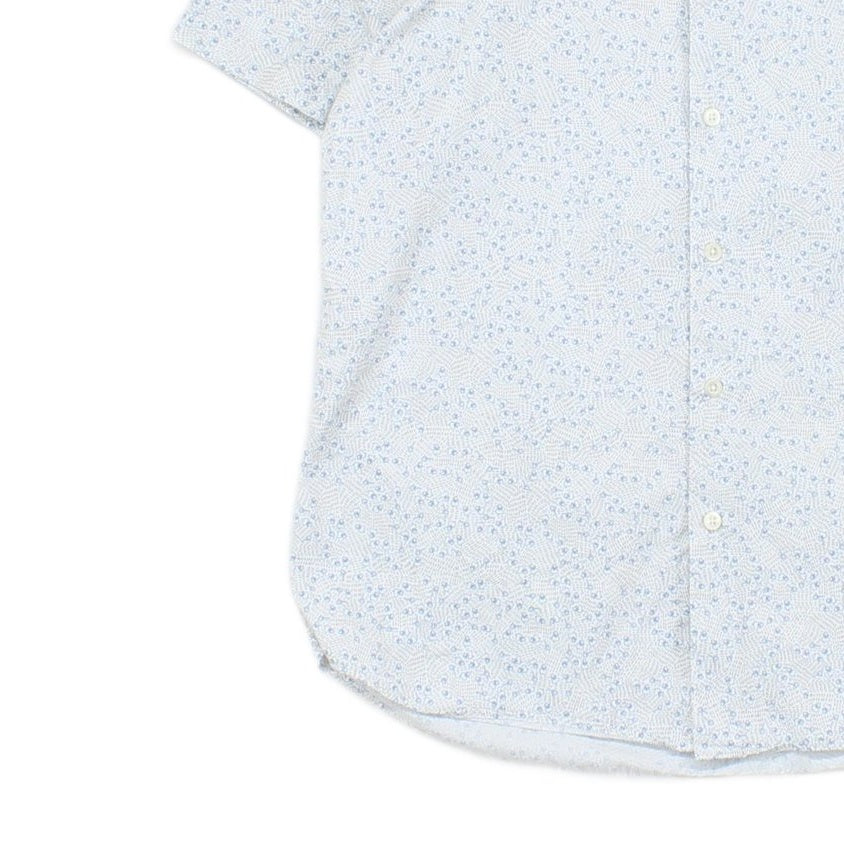 Mens Patterned Shirt Tailored Short Sleeve