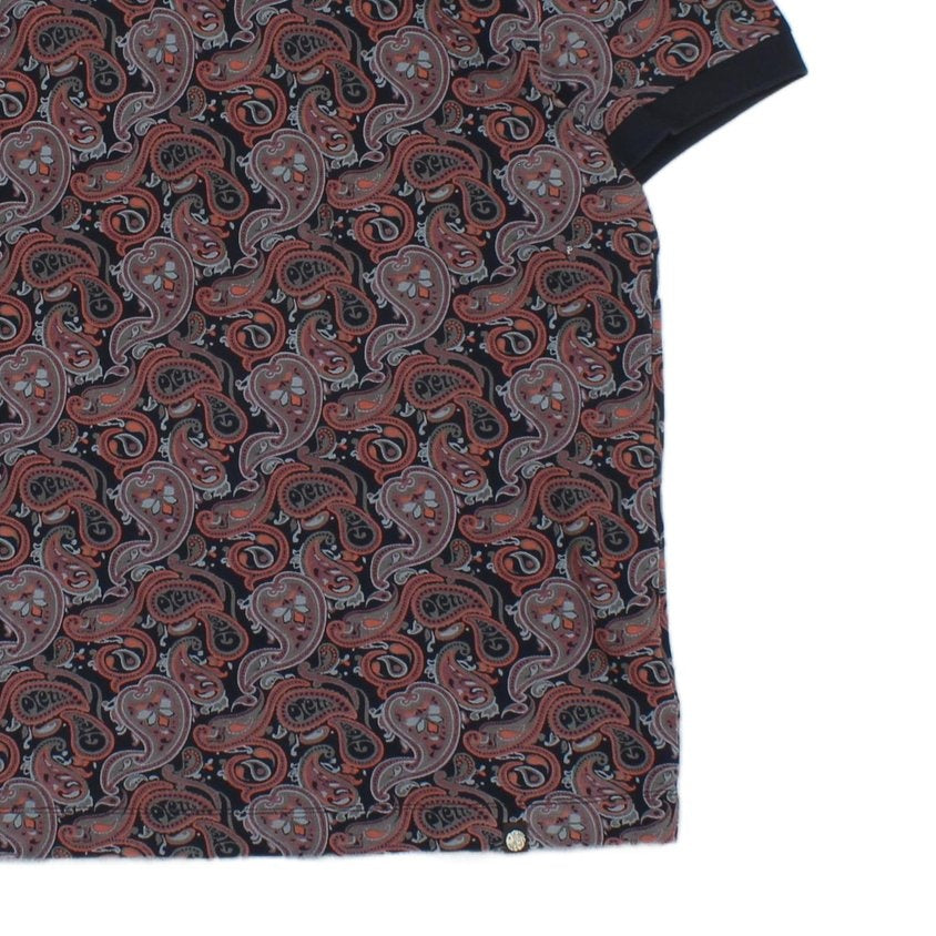 Mens Paisley Polo Shirt Short Sleeve