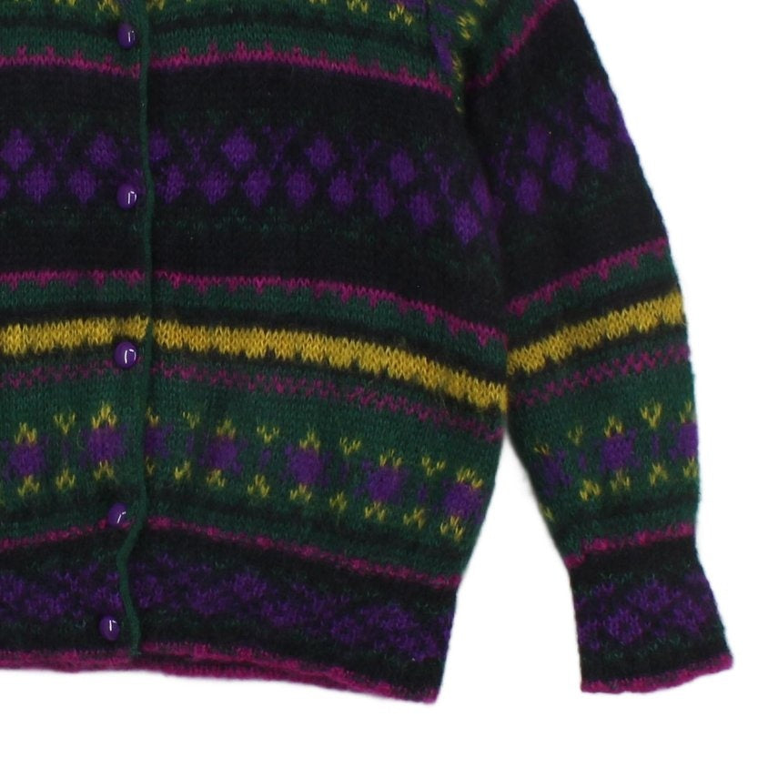 Womens Mohair Cardigan Abstract