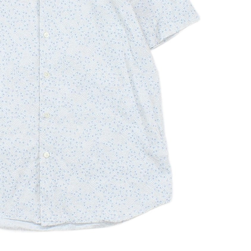 Mens Patterned Shirt Tailored Short Sleeve