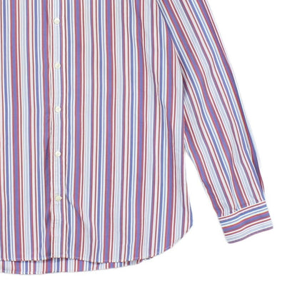 Mens Striped Shirt Long Sleeve Fitted