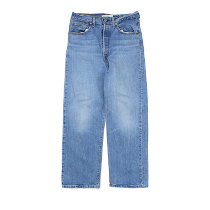 Womens Ribcage Straight Jeans High Rise Denim