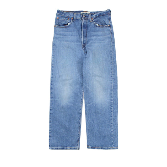 Womens Ribcage Straight Jeans High Rise Denim