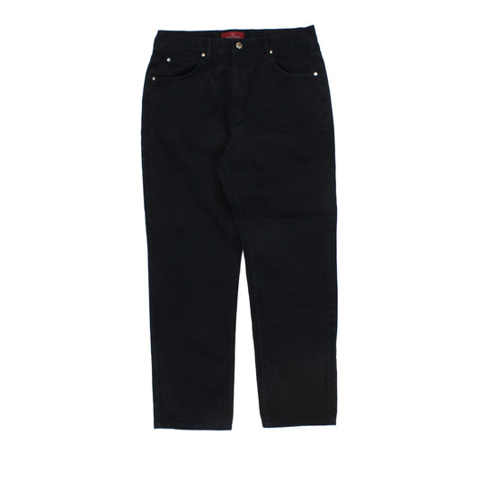 Mens Jeans Zip Fly Straight Leg Denim Cotton