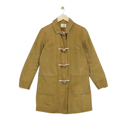 Womens Overcoat Toggle Cotton