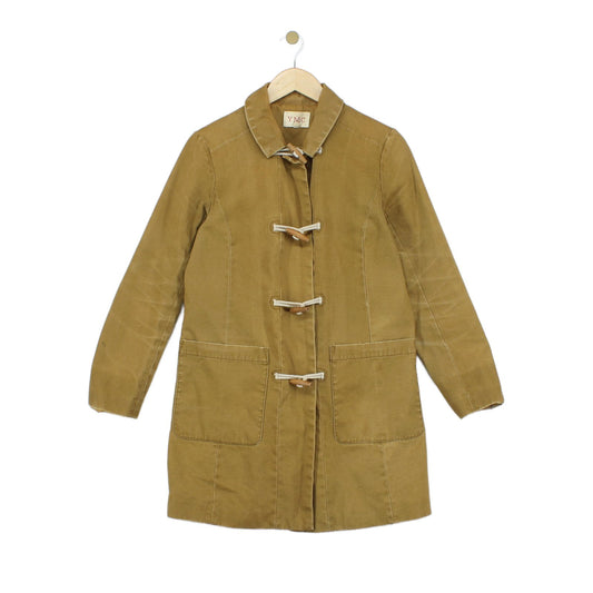Womens Overcoat Toggle Cotton