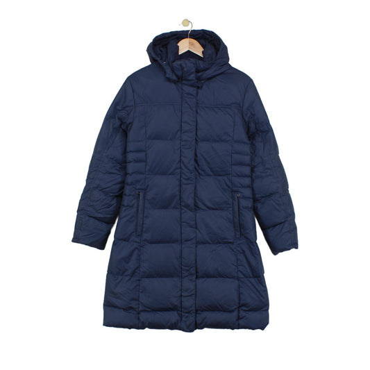 Womens Quilted Coat Down Hooded Full Zip Winter