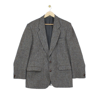 Mens Harris Tweed Blazer Notch Lapel Wool