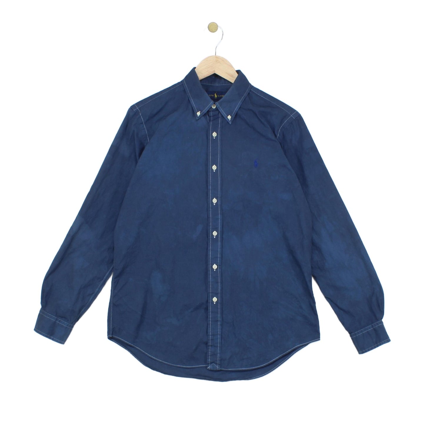 Mens Dyed Shirt Long Sleeve Button Up