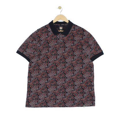 Mens Paisley Polo Shirt Short Sleeve