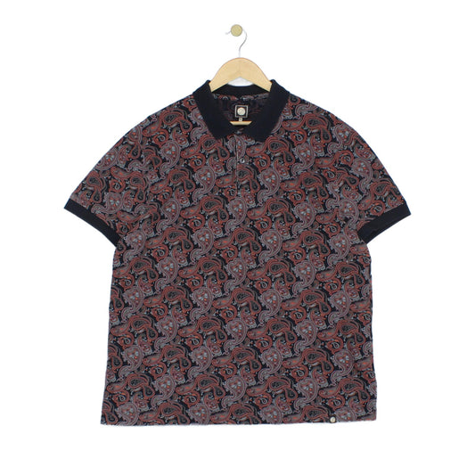 Mens Paisley Polo Shirt Short Sleeve