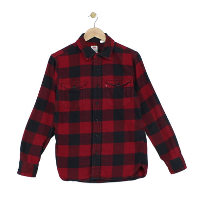 Mens Plaid Shirt Button Up Flannel