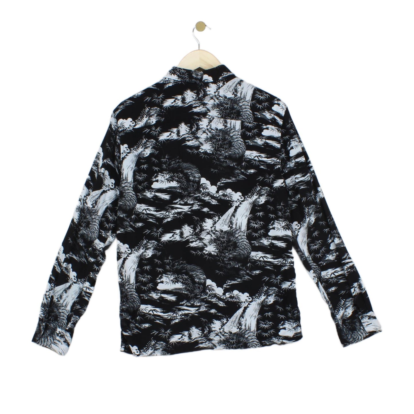 Mens Viscose Shirt Casual Print Patterned