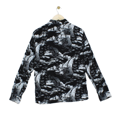 Mens Viscose Shirt Casual Print Patterned