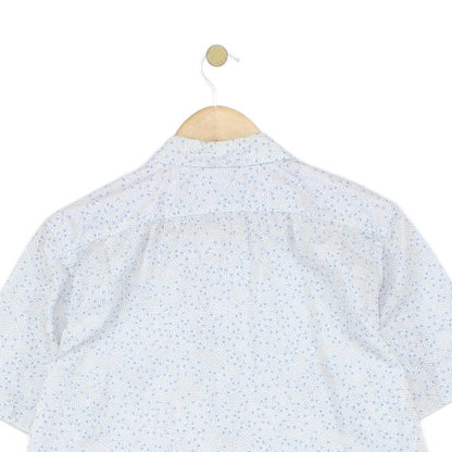 Mens Patterned Shirt Tailored Short Sleeve