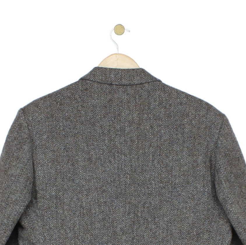 Mens Harris Tweed Blazer Notch Lapel Wool