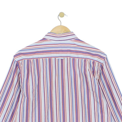 Mens Striped Shirt Long Sleeve Fitted