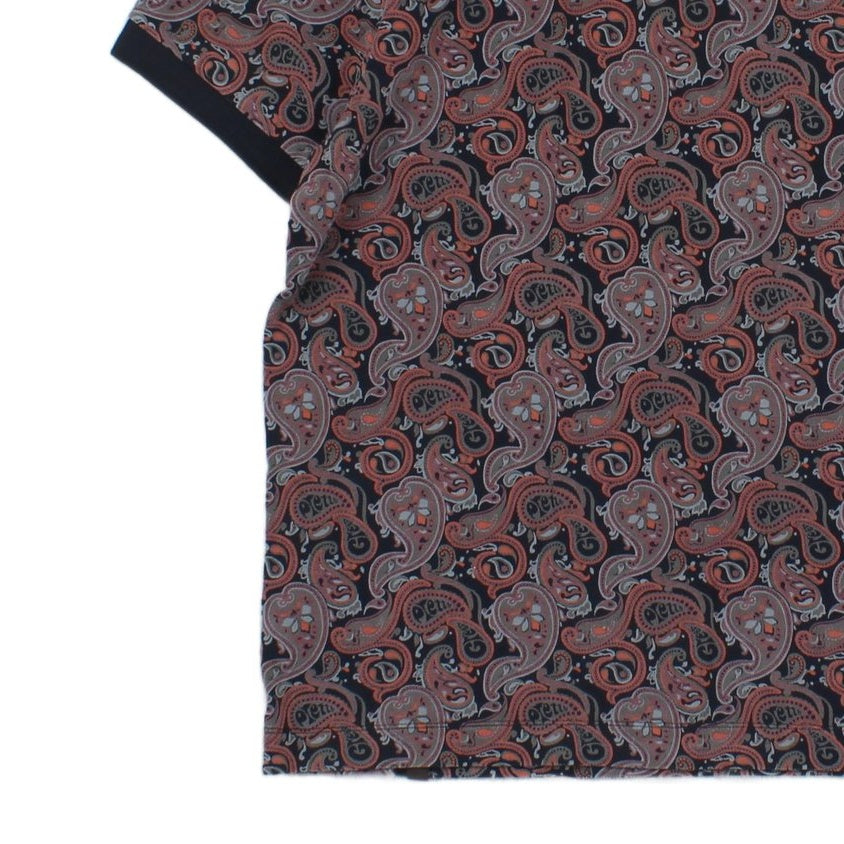 Mens Paisley Polo Shirt Short Sleeve