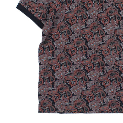 Mens Paisley Polo Shirt Short Sleeve