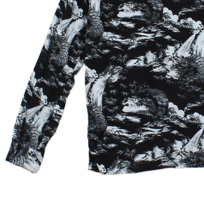 Mens Viscose Shirt Casual Print Patterned