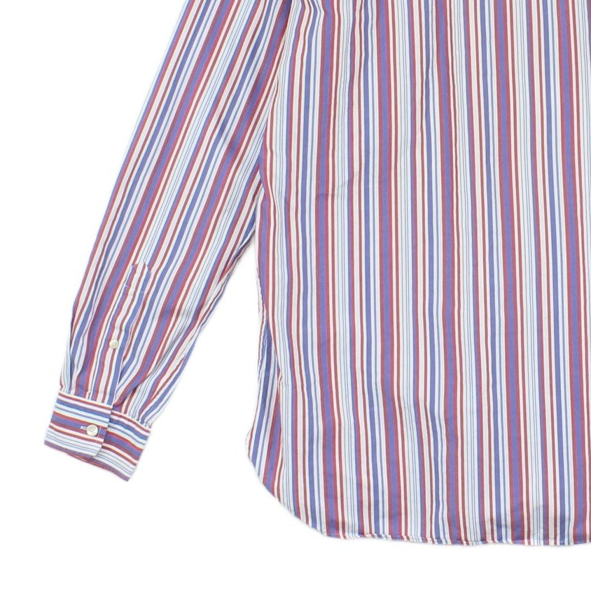 Mens Striped Shirt Long Sleeve Fitted