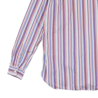 Mens Striped Shirt Long Sleeve Fitted