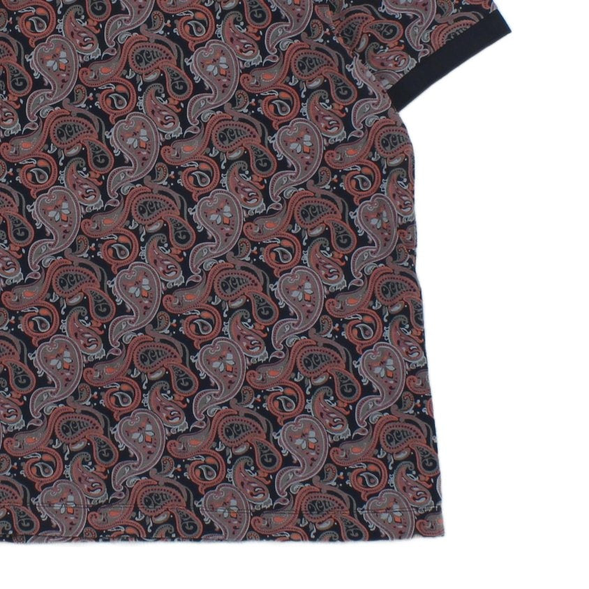 Mens Paisley Polo Shirt Short Sleeve
