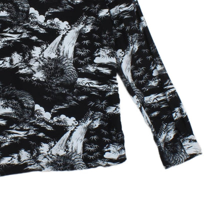 Mens Viscose Shirt Casual Print Patterned