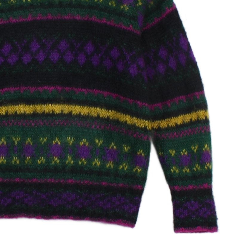 Womens Mohair Cardigan Abstract