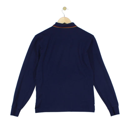 Mens Polo Shirt Stretch Slim Fit Long Sleeve Classic