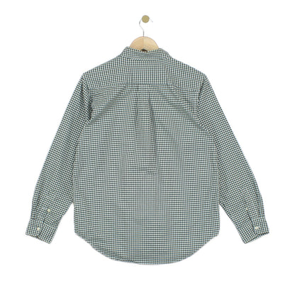 Womens Check Shirt Button Up Long Sleeve