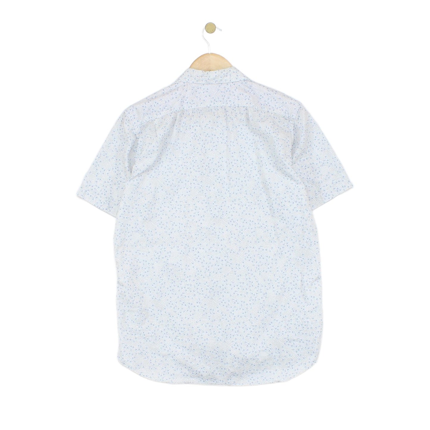 Mens Patterned Shirt Tailored Short Sleeve