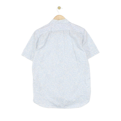 Mens Patterned Shirt Tailored Short Sleeve