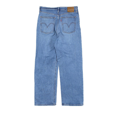Womens Ribcage Straight Jeans High Rise Denim