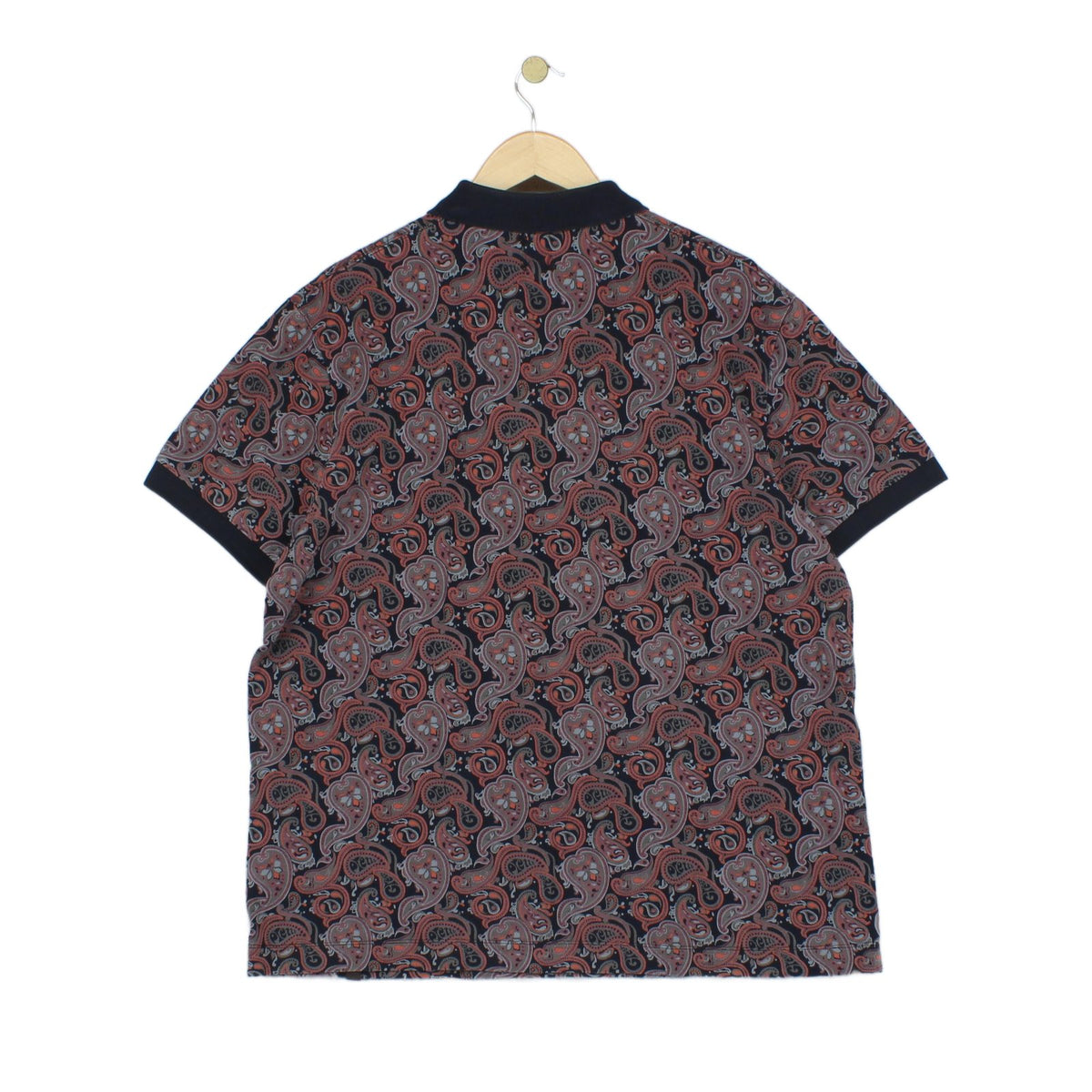 Mens Paisley Polo Shirt Short Sleeve