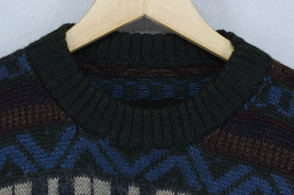 Mens Fair Isle Jumper  Patterned Knit