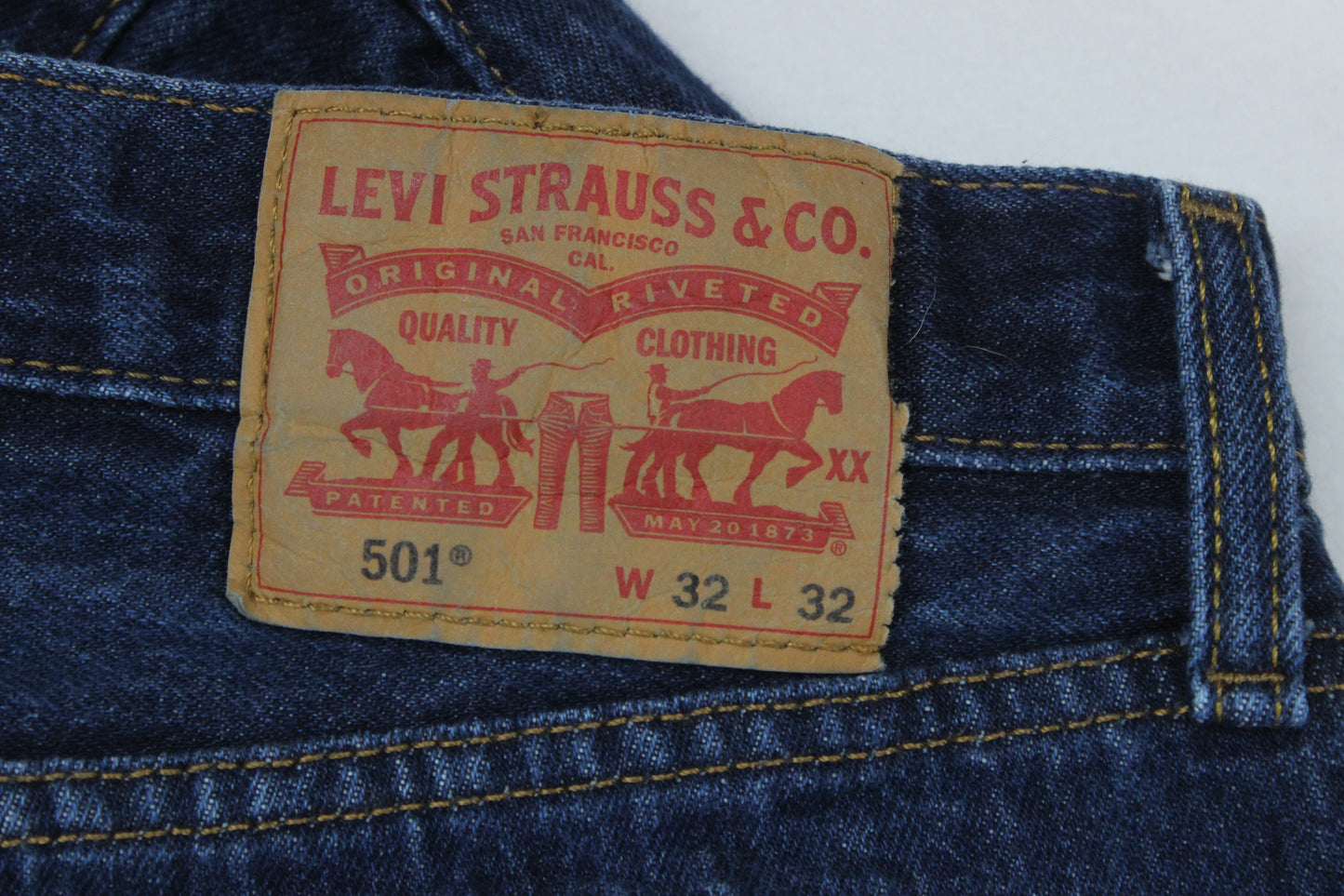 Mens 501 Jeans Classic Fit 100% Cotton Button Fly Denim