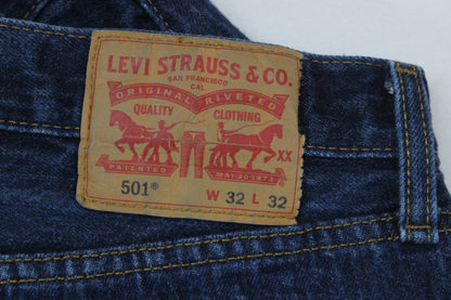 Mens 501 Jeans Classic Fit 100% Cotton Button Fly Denim