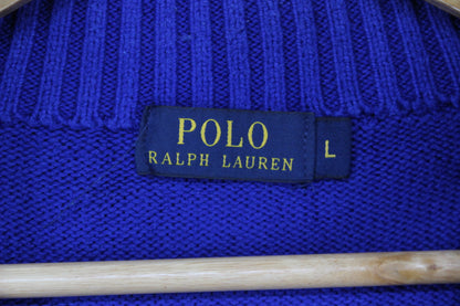 Mens 1/4 Zip Jumper Knit Classic Cotton