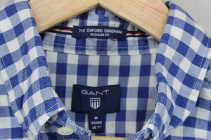 Mens Check Shirt Gingham Button Up Regular Fit