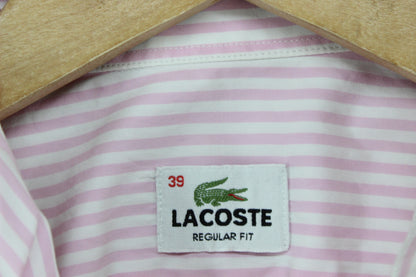 Mens Striped Shirt Short Sleeve Collared Regular Fit