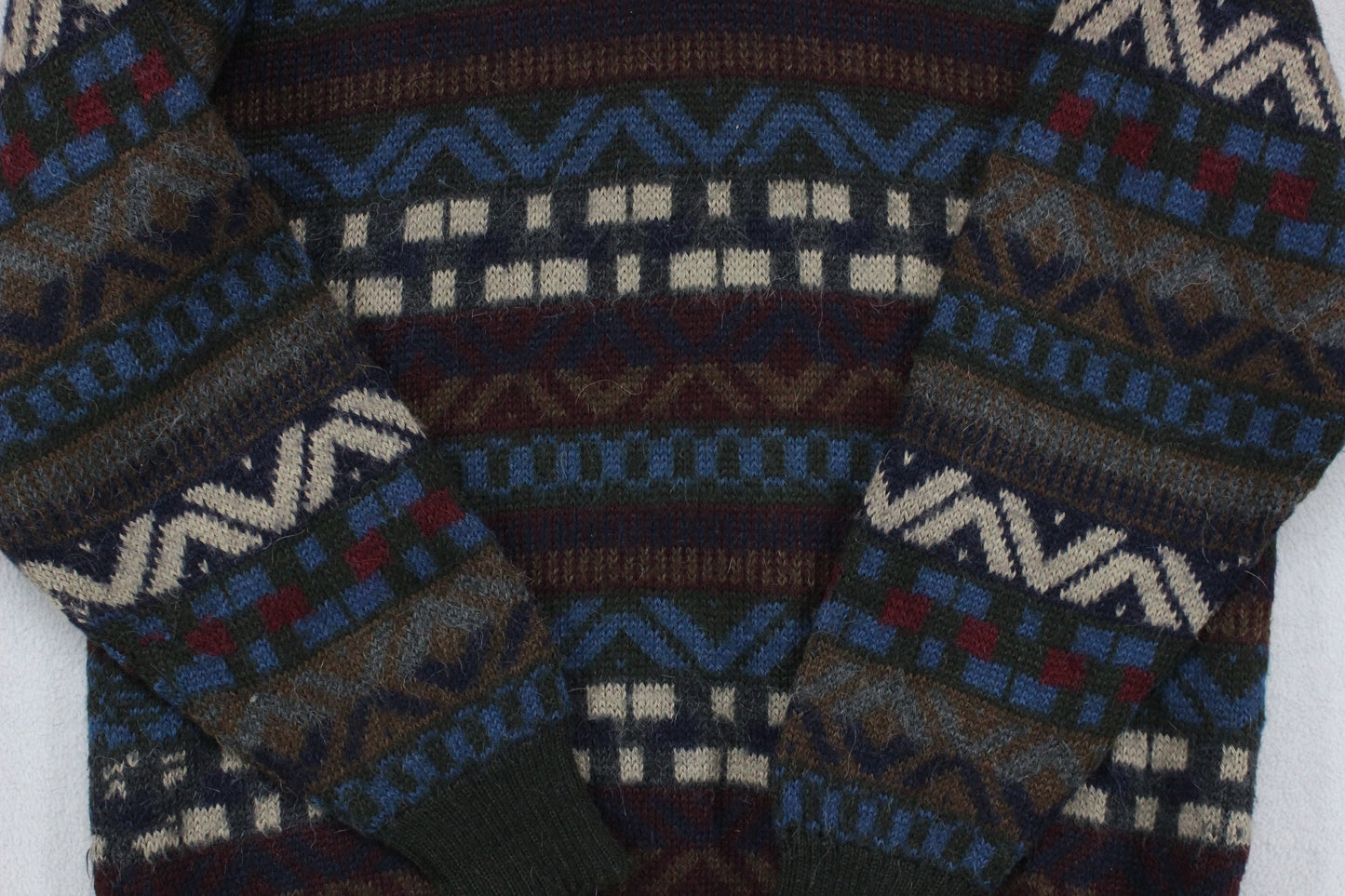 Mens Fair Isle Jumper  Patterned Knit