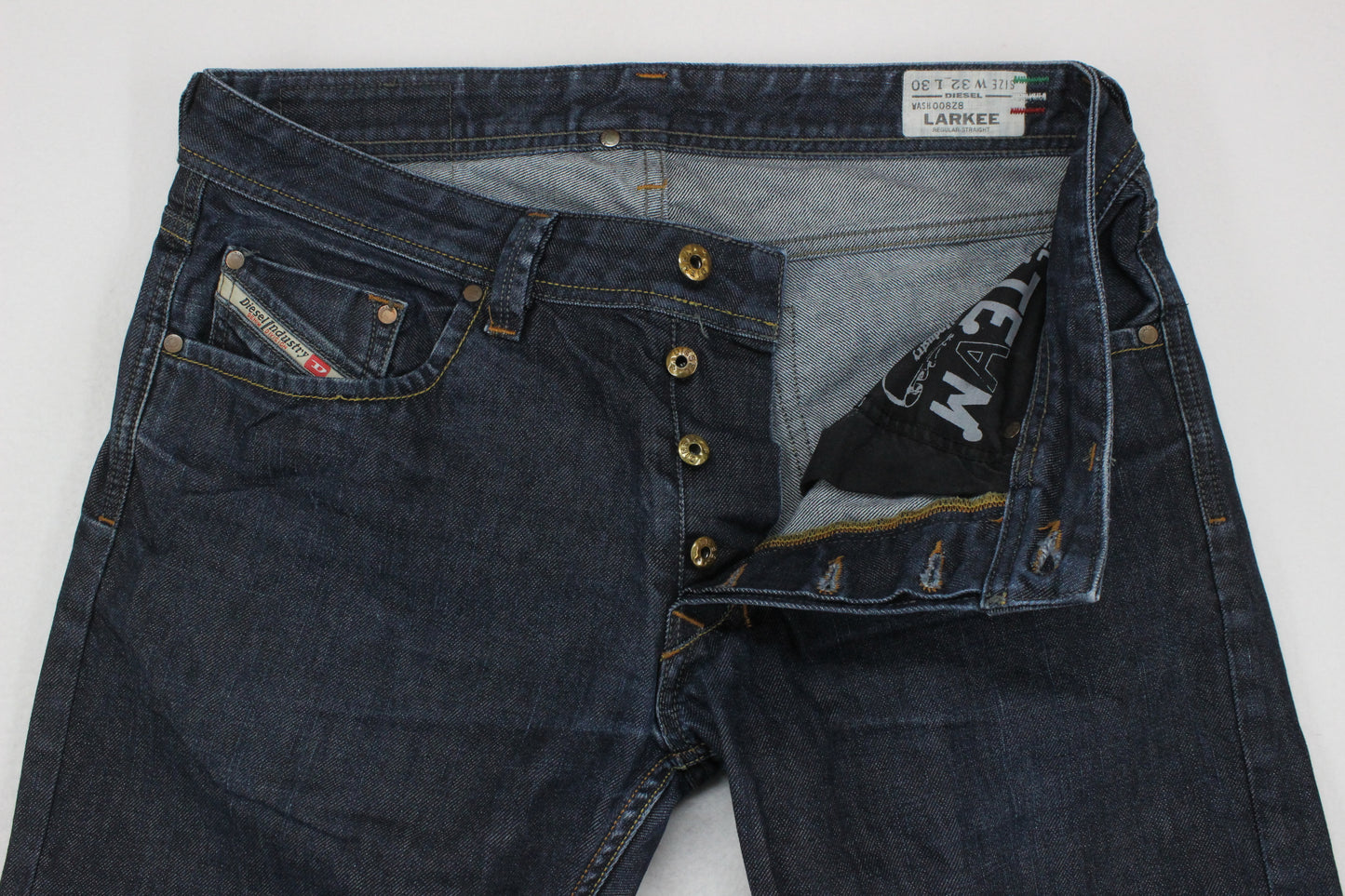 Mens Larkee Jeans Regular Straight Made In Italy