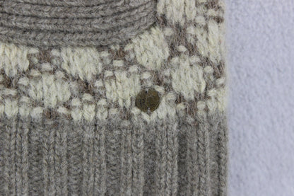 Womens Cardigan Vest Reindeer Knit