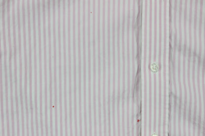 Mens Striped Shirt Short Sleeve Collared Regular Fit