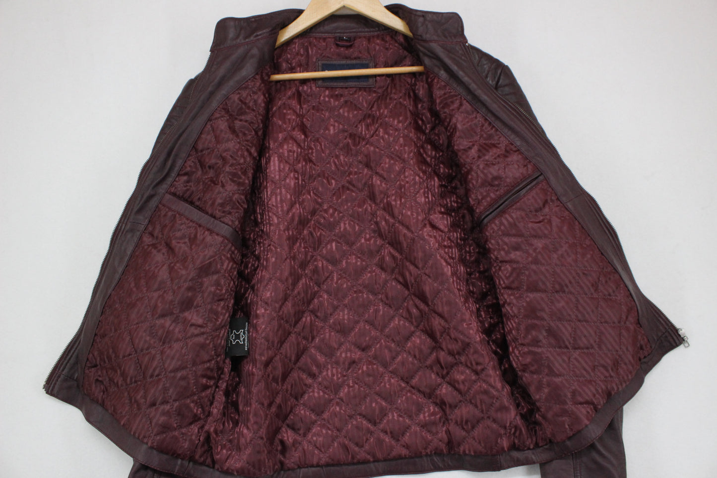 Mens Biker Jacket Full Zip Leather