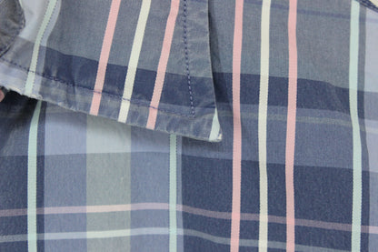 Mens Plaid Shirt Button Up Long Sleeve