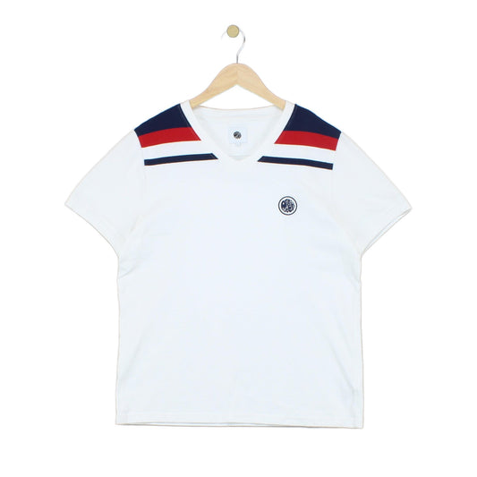 Mens Striped T-Shirt Made In Portugal V Neck