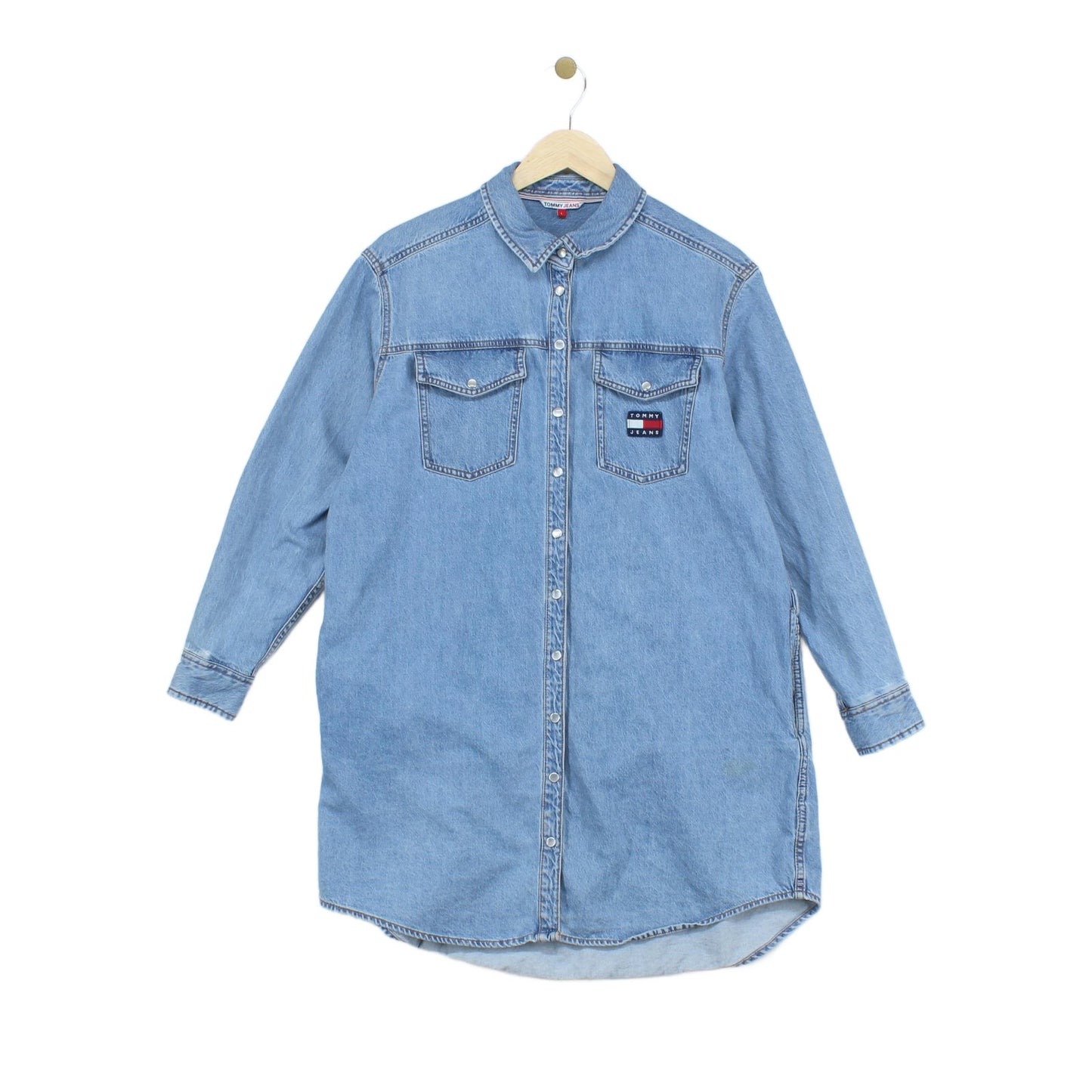 Womens Denim Shirt Dress Long Sleeve