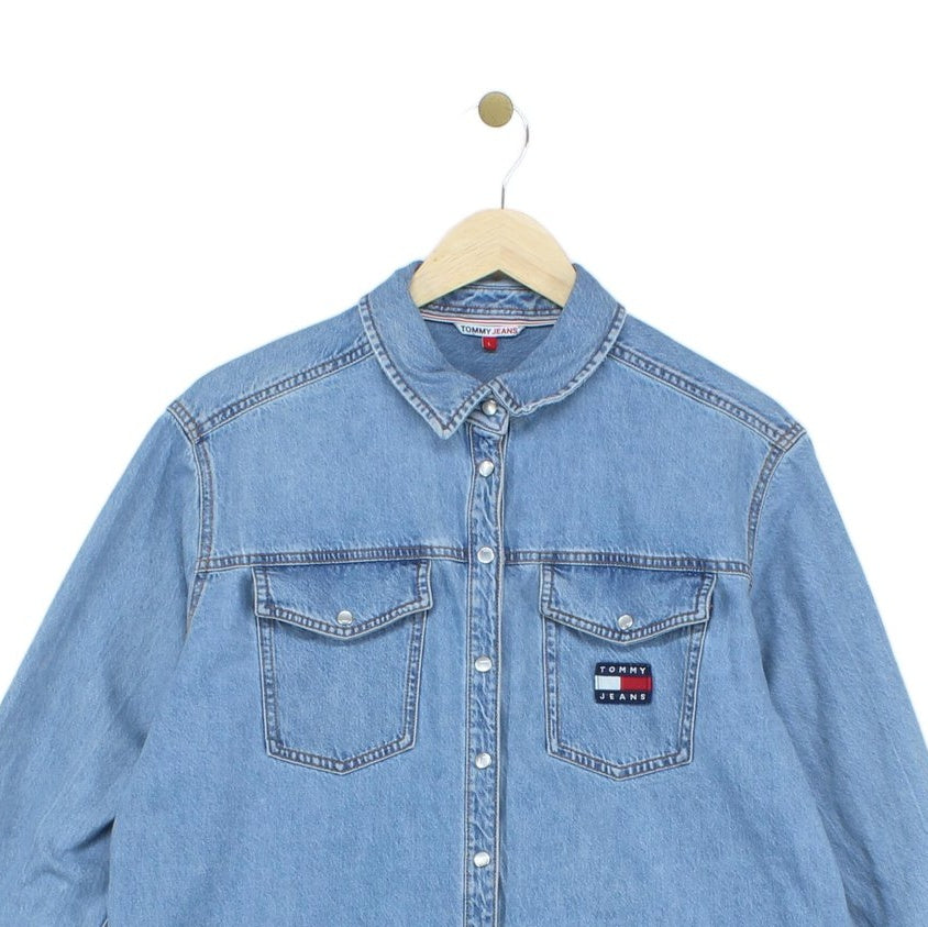 Womens Denim Shirt Dress Long Sleeve